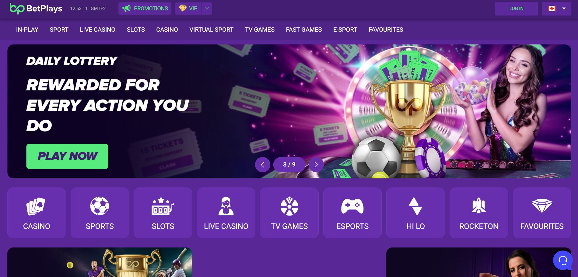 Realbetmode dekstop view